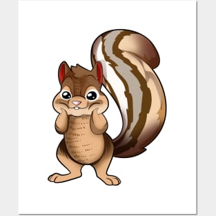 Cartoon Eastern Chipmunk Posters and Art